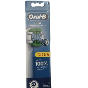 Oral-B Pro Precision Clean Brush Heads White 4 Pack brand new  original - Picture 1 of 3