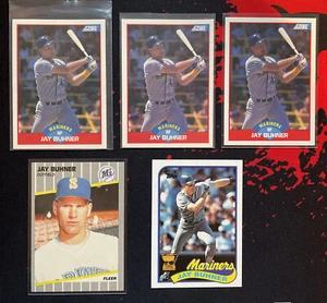 (5) Jay Buhner ROOKIES 1989 Score Topps & Fleer Rookie Card Lot ⚾️🔥 - Bild 1 von 2