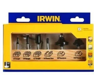 Juego de brocas de enrutador IRWIN - punta de carburo - 6 piezas - Imagen 1 de 2