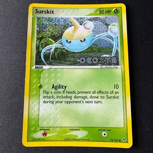 Surskit 78/107 EX Deoxys Holo Common Stamped Pokemon Card Lightly Played - Picture 1 of 2