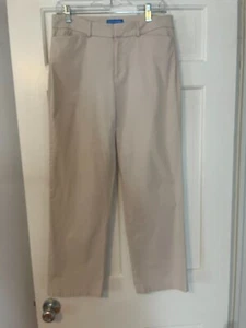 Dockers Khaki Beige Tan Pants Women 6S Straight Fit Metro Pant Flat Front - Picture 1 of 9