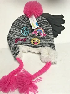 CAPELLI KIDS 2 PC SET HAT & GLOVES FOR GIRLS SIZE M/L NEW WITH TAG - Picture 1 of 2