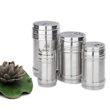 Stainless Steel Salt and Pepper Shaker Jar Convenient Container for Seasonings