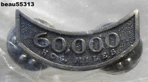 ⭐HARLEY DAVIDSON OWNERS GROUP HOG 60,000 MILEAGE MILES VEST JACKET PIN - Picture 1 of 1