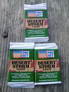 Vintage 1991 Pro Set Desert Storm Trading Cards - ungeöffnete Packungen (3er Set) - Bild 1 von 1