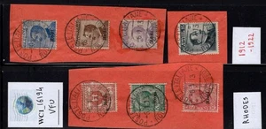 WC1_16194. ITALY AEGEAN COL. RHODES 1912-1922 commemorative stamps on paper.Used - Picture 1 of 1