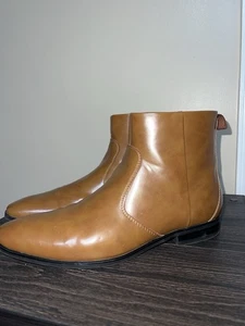 Größe 10 - Alfani Herren Ashton Hellbraun Stiefelette Liam Seitlicher Reißverschluss Stiefel - Bild 1 von 8