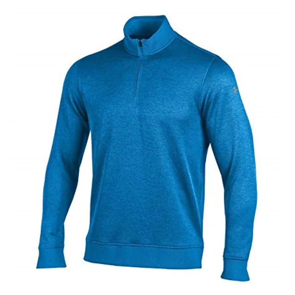 NUEVO Pullover de golf Under Armour 2018 Storm Fleece 1/4 cremallera azul Mako pequeño para hombre Foto 1 de 1