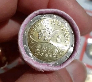2 EURO COMMEMORATIVI ITALIA 2015 EXPO 25 PEZZI ROTOLINO ROLLE ROLL - Foto 1 di 2