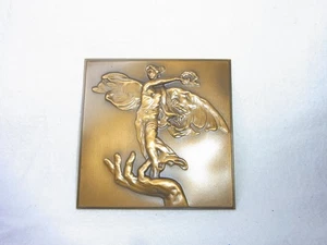 Art Nouveau Plaque Copper Antique German #P - Picture 1 of 9