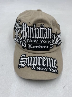 Шляпа хлопковая вышитая Supreme Beige City - Изображение 1 из 4