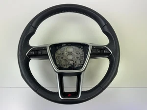 AUDI A6 A7 C8 4K S-LINE STEERING WHEEL LEATHER PADDLE SHIFTERS 4K0419091F 4438 - Picture 1 of 24