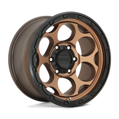 18x8,5 KMC KM541 DIRTY HARRY bronze fosco com roda labial preta 6x5,5 (18mm) - Imagem 1 de 4