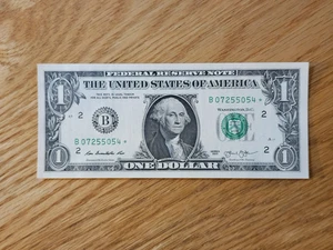 2013 B RARE DUPLICATE DC $1 STAR NOTE UNC/GEM B07255054* 2 OF 3 Cons SER - Picture 1 of 5
