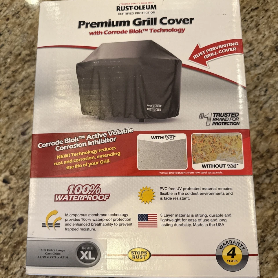 Cubierta de parrilla Rustoleum Premium impermeable tecnología Corrode Block talla XL Foto 1 de 4
