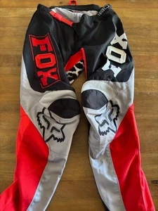Fox Racewear Racing Pants Youth Girls 9 10 Black Red 180 Riding Motocross Bike - Picture 1 of 10
