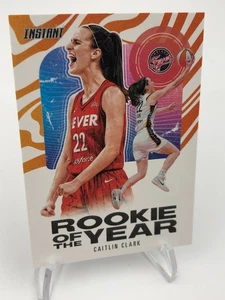 CAITLIN CLARK Trading Card 2024 PANINI INSTANT ROOKIE OF THE YEAR INDIANA FEVER - Foto 1 di 7