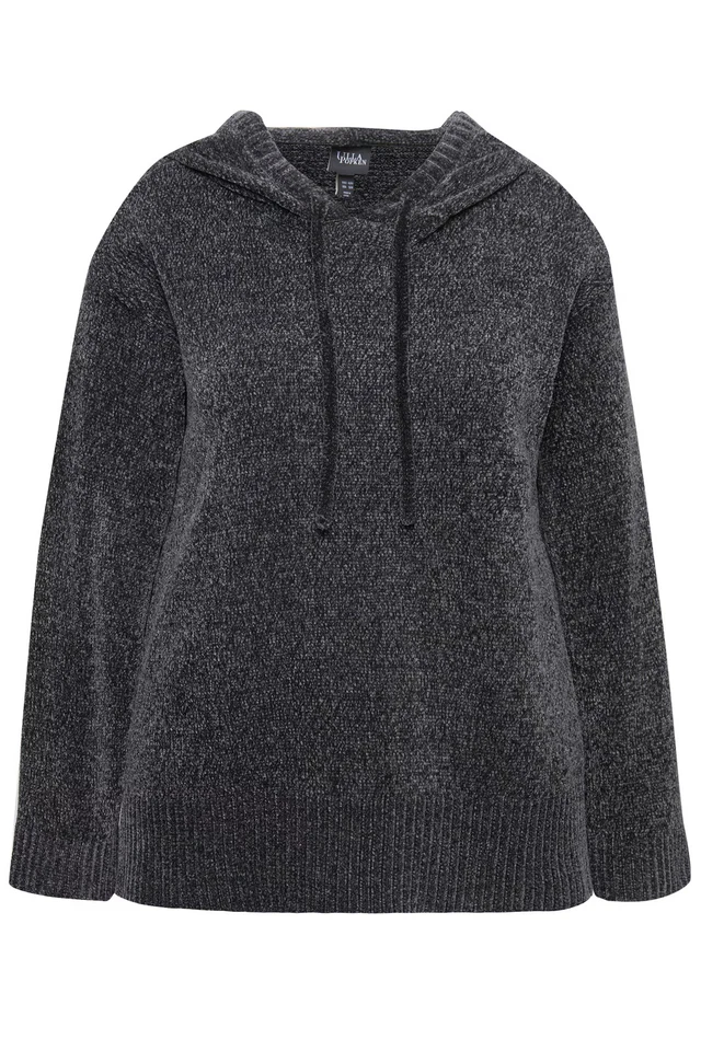 Ulla Popken Damen große Größen Chenille Hoodie Kapuze Kordel Langarm 833068 - Bild 1 von 1