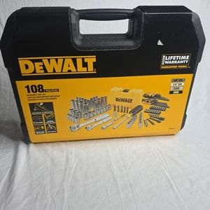 DEWALT DWMT73801 108 Pcs Mechanics Tools Kit & Socket Set 1/4" & 3/8" Drive (BEY - Picture 1 of 2