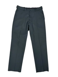 Haggar Mens Classic Fit Dress Pants 34x32 Black Straight Leg Flat Front - Picture 1 of 7