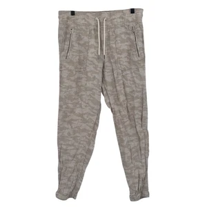 Joggers Athleta taille 8 beige neutre cabo marée lin cordon camouflage côtier - Photo 1/12