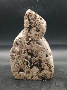 725g Natural Stone Polished Chocolate Calcite Freeform Crystal Mineral Specimen - Picture 1 of 15