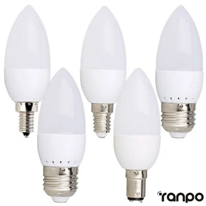 E26 E27 E12 B15 3W LED Chandelier Candle Bulb Light 2835 SMD White Lamp Bright - Picture 1 of 10