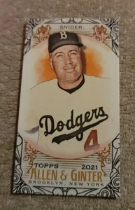 2021 Topps Allen Ginter 88 Duke Snider Black Border Mini Brooklyn Dodgers - Picture 1 of 2