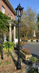 USED Ex-Display Cast Iron & Steel Victorian Lamp Post & Lantern Set - 2.3m - Picture 1 of 6