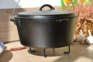 Dutch Oven 8,5L Gusseisen Mit Deckelheber Bbq Gusstopf Feuertopf Schmortopf - Bild 1 von 11