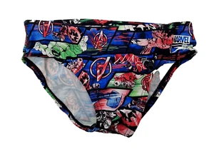 SPEEDO MARVEL Boys Brief Swimming Trunks Alv Digi 6.5cm Brf Jm Size 10 Yrs Z - Picture 1 of 2