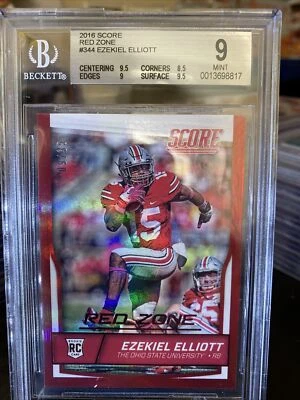 EZEKIEL ELLIOTT 2016 SCORE RED ZONE RC/35 BGS 9 🔥💎Dallas Cowboys Feed Zeke - Image 1 of 4