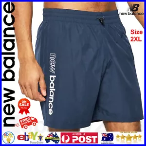 New Balance NB Athletics Wind Short Water Resistant 2XL NEW Navy Swim Run Jog - Picture 1 of 6