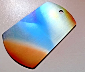 Dog Tag de titanio anodizado en varios colores sin grabar. Para personalización - Imagen 1 de 2