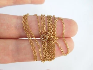 Rare Edwardian French Circa 1910 Long 18K Solid Rose Gold Necklace Chain⛓️ - Picture 1 of 19