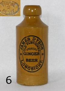 Ginger Beer Bottle James Dyson Longsight England 6 3/4" Tall - Picture 1 of 8
