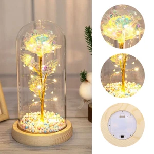 Galaxy Artificial Rose Flower Enchanted Rose LED Light Mother's Day Gift for Mom - Picture 1 of 11