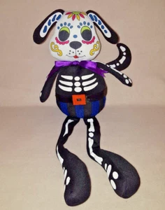 Day of the Dead Dog Shelf Sitters Weighed Bottom Doll Halloween Skulls Spooky - Picture 1 of 6