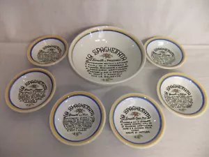 Cuencos para servir y pasta italianos pintados a mano San Marciano La Spaghettata - 9A2C # - Imagen 1 de 11