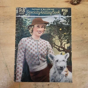 NO 66 Patons & Baldwins SPECIALTY Knitting KNITWEAR Pattern Book 26 PAGES - Picture 1 of 5