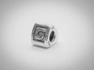 Genuine Pandora Sterling Silver Letter "G" Charm 790323G Retired - Picture 1 of 4