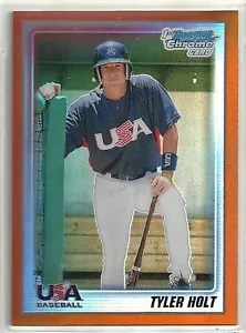 Tyler Holt 2010 Bowman Chrome USA Team Orange Refractor #12/25 - Picture 1 of 1