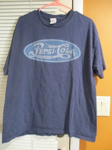 Pepsi Cola Herren T-Shirt blau X-Large Trade Mark Reg. Tee Delta Pro Weight - Bild 1 von 5