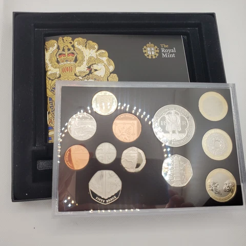 2009 PROOF UK GREAT BRITAIN ROYAL MINT Coin Set Rare KEW GARDENS 50p Deluxe case Cover