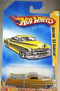 2009 Hot Wheels #15 New Models 15/42 CUSTOM '53 CADILLAC Gold Variation w/LaceSp - Picture 1 of 5