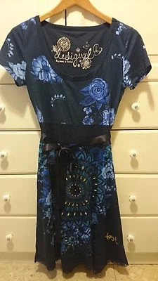 PRECIOSO VESTIDO MARCA DESIGUAL NUEVO ORIGINAL TALLA M LENTEJUELAS BORDADOS - Imagen 1 de 4