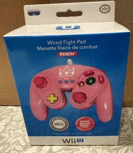 PEACH FIGHT PAD - Wired PDP - Nintendo Wii U Wii U - Controller Boxed Sealed New - Picture 1 of 6