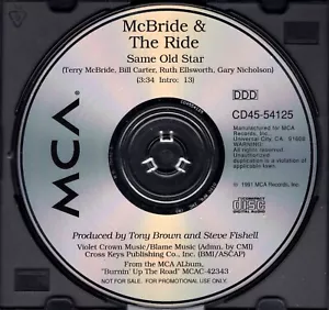 McBride & The Ride - Same Old Star - PROMO CD Single - Disc Only - Picture 1 of 1