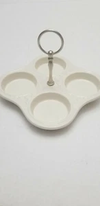 Home and Garden Party Stoneware Collection Serving Tray white weave - Picture 1 of 10