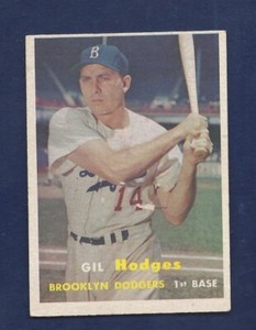 1957 TOPPS #80 GIL HODGES  DODGERS  .99SHIP L836